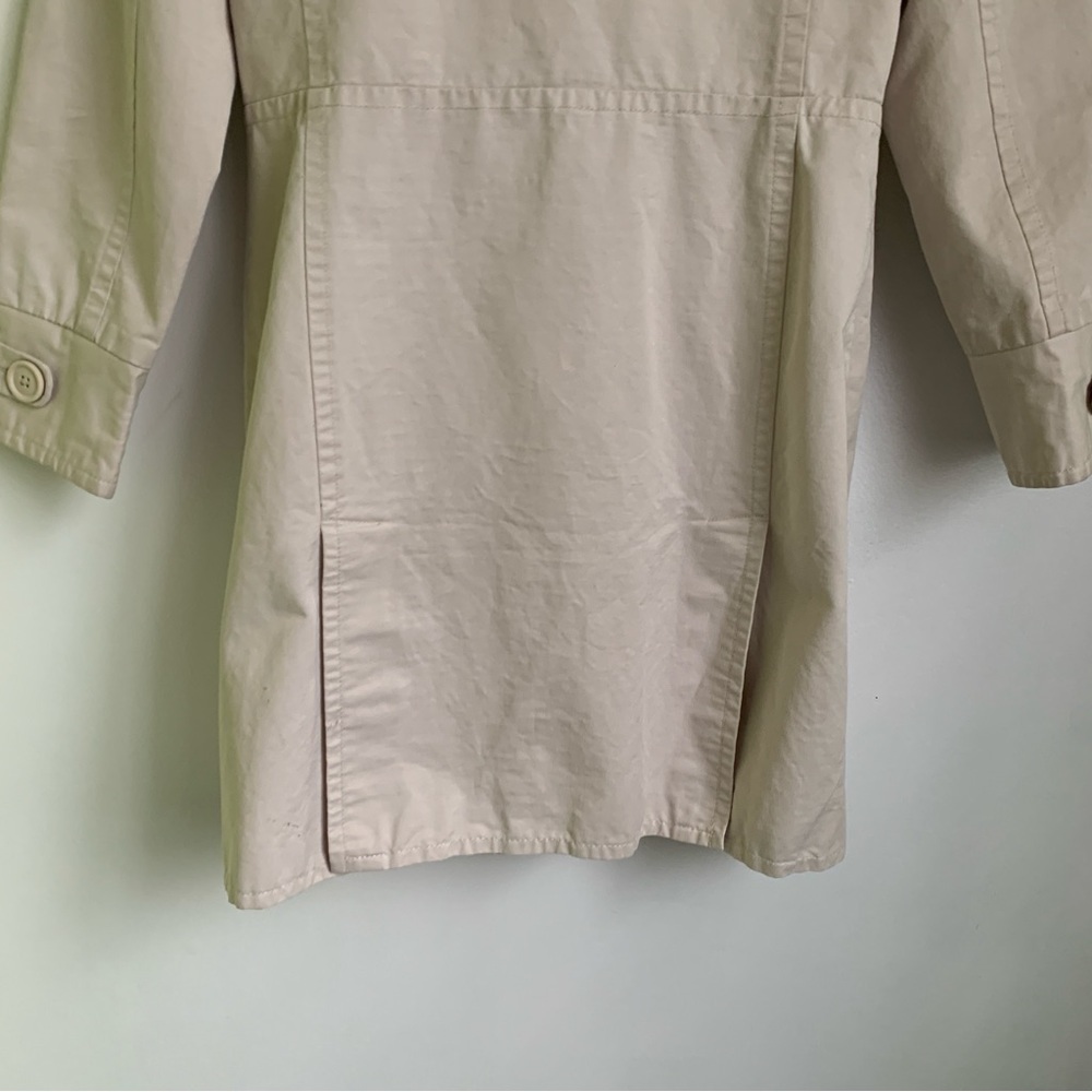 Joe Fresh Cream Cotton Trench Coat Jacket - Picture 7 of 8